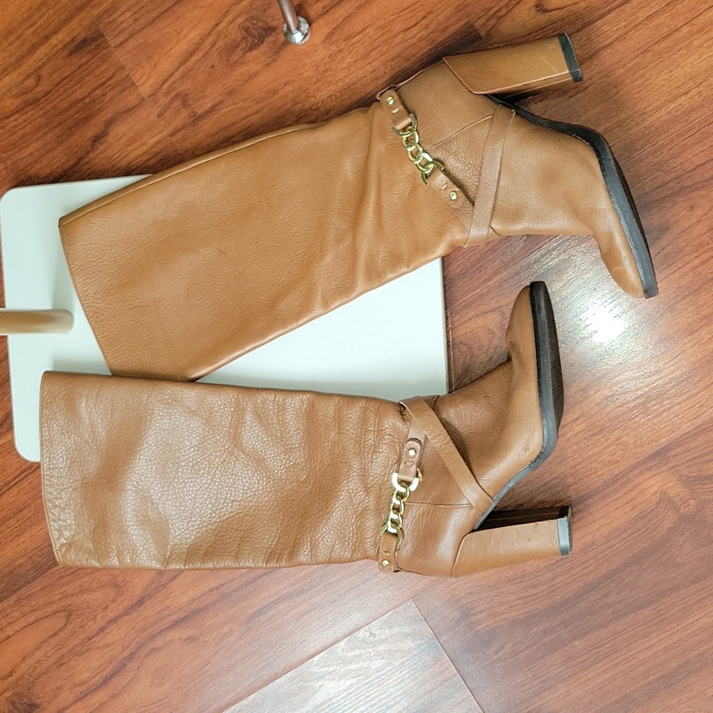 Kate Spade New york Montreal cocoa Brown napa Boots Leather Size 8